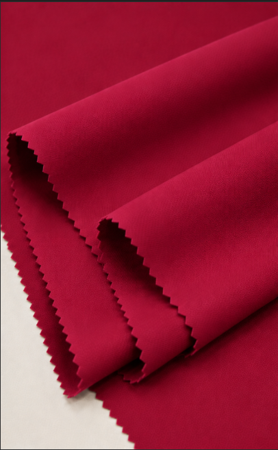 Raspberry Red Poly-Viscose